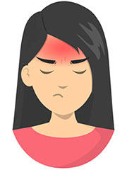 緊張性頭痛のイメージ